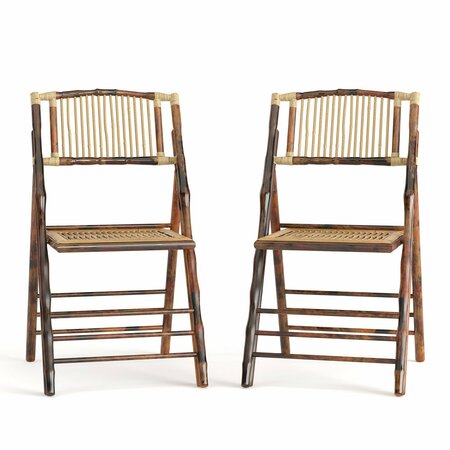 Flash Furniture American Champion Bamboo Folding Chair 2-X-62111-BAM-GG